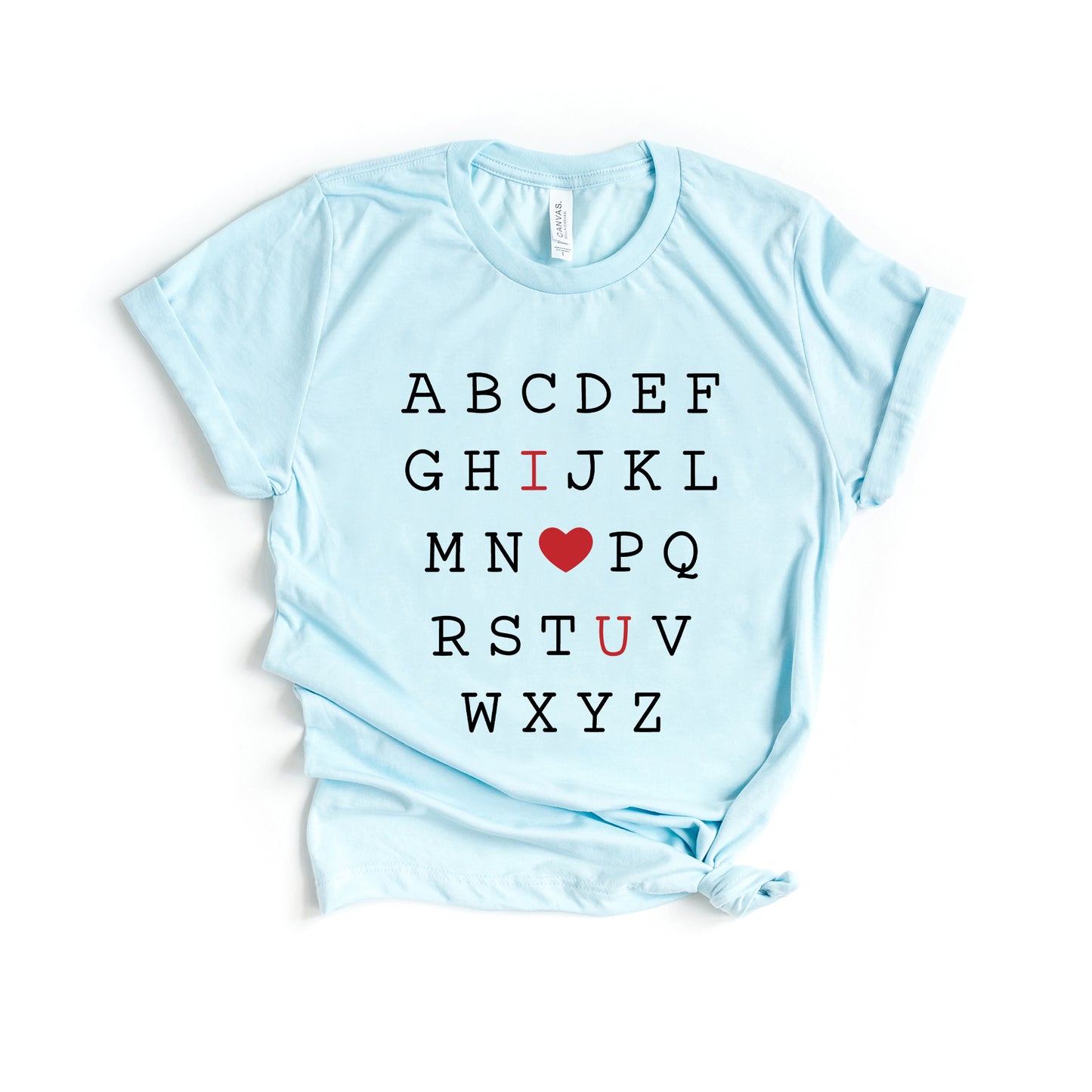 Alphabet I Love You | Short Sleeve Graphic Tee