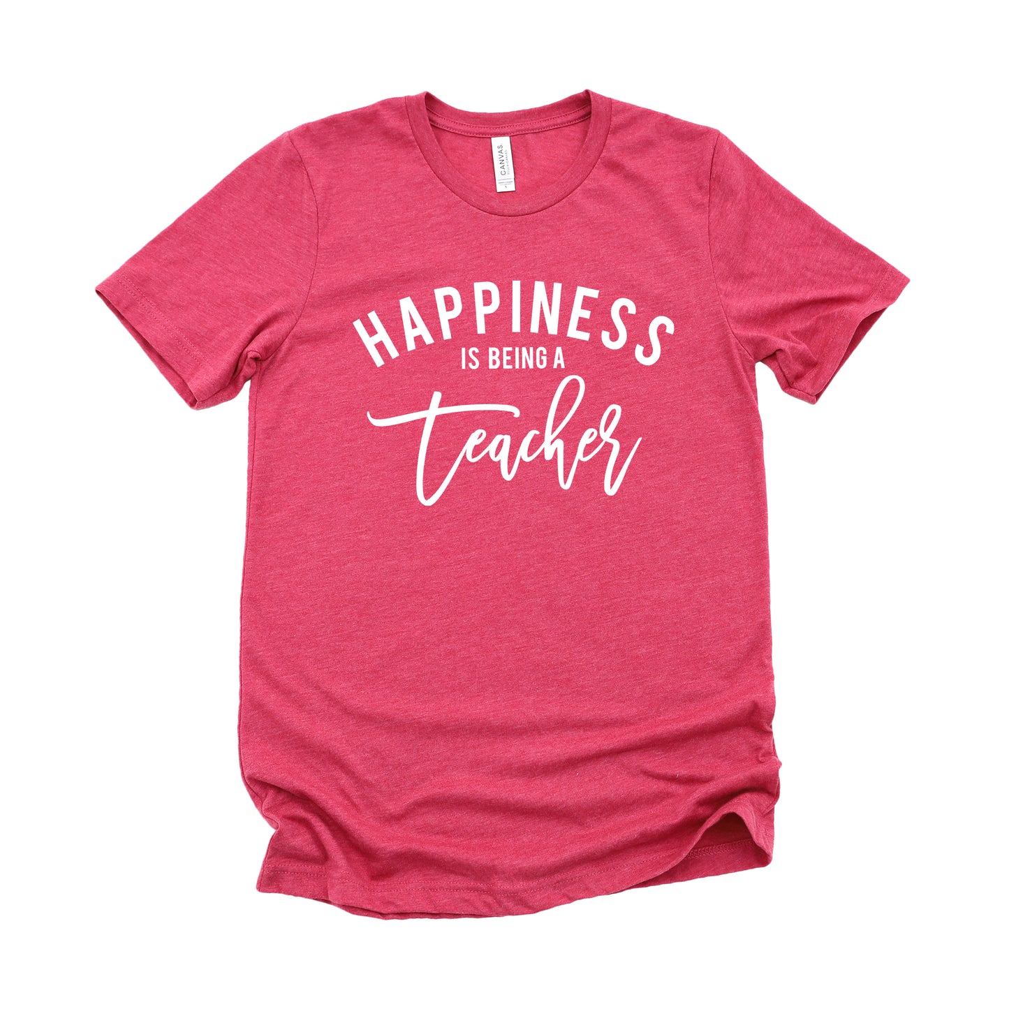 Happiness Is Being A Teacher | Short Sleeve Crew Neck