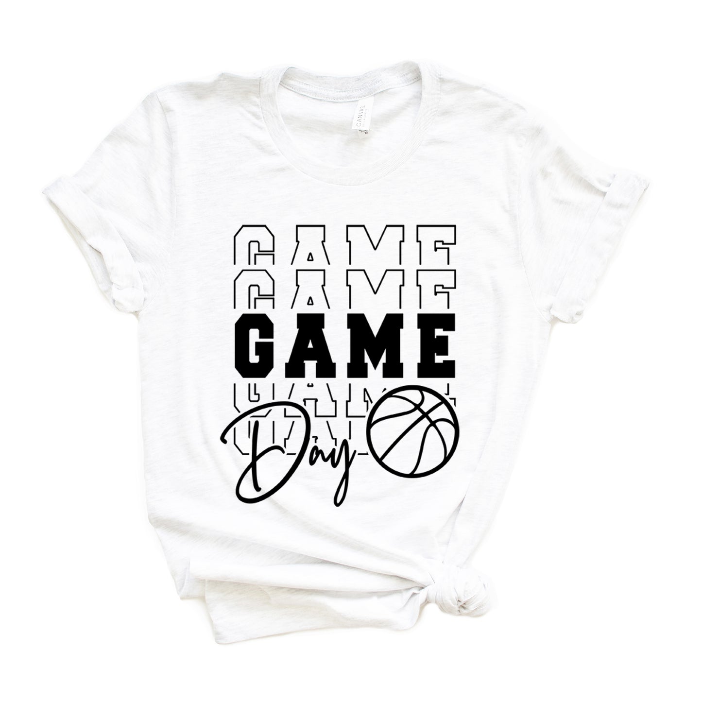 Game Day Stacked Basketball | Short Sleeve Graphic Tee