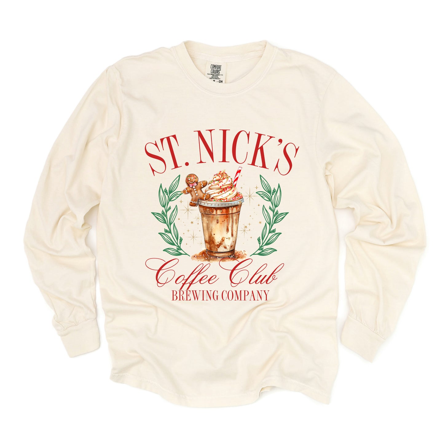St. Nick's Coffee Club | Garment Dyed Long Sleeve