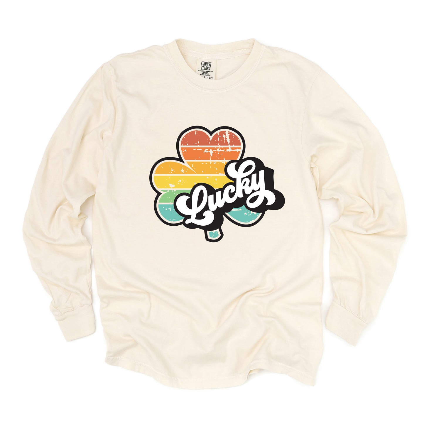Retro Lucky Colorful | Garment Dyed Long Sleeve