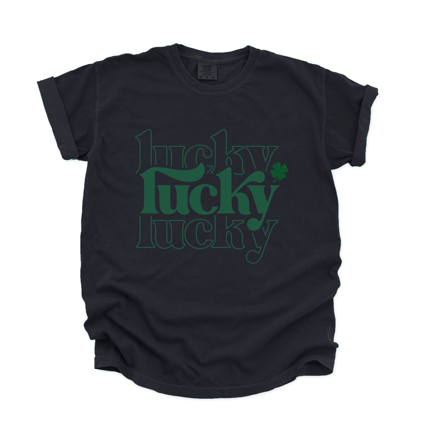 Lucky Clover Stacked | Garment Dyed Tee