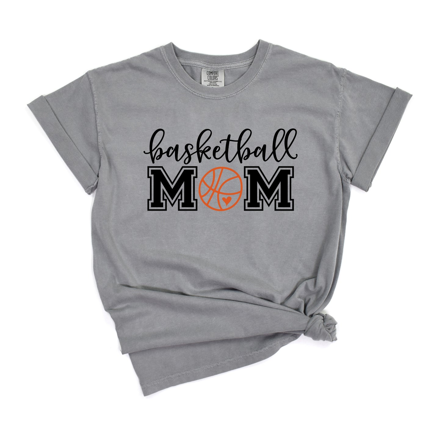 Basketball Mom With Ball | Garment Dyed Short Sleeve Tee