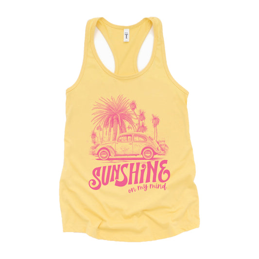 Sunshine On My Mind Car | Racerback Tank