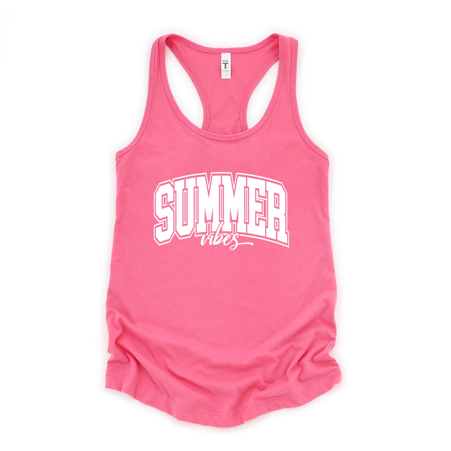 Varsity Summer Vibes Cursive | Racerback Tank