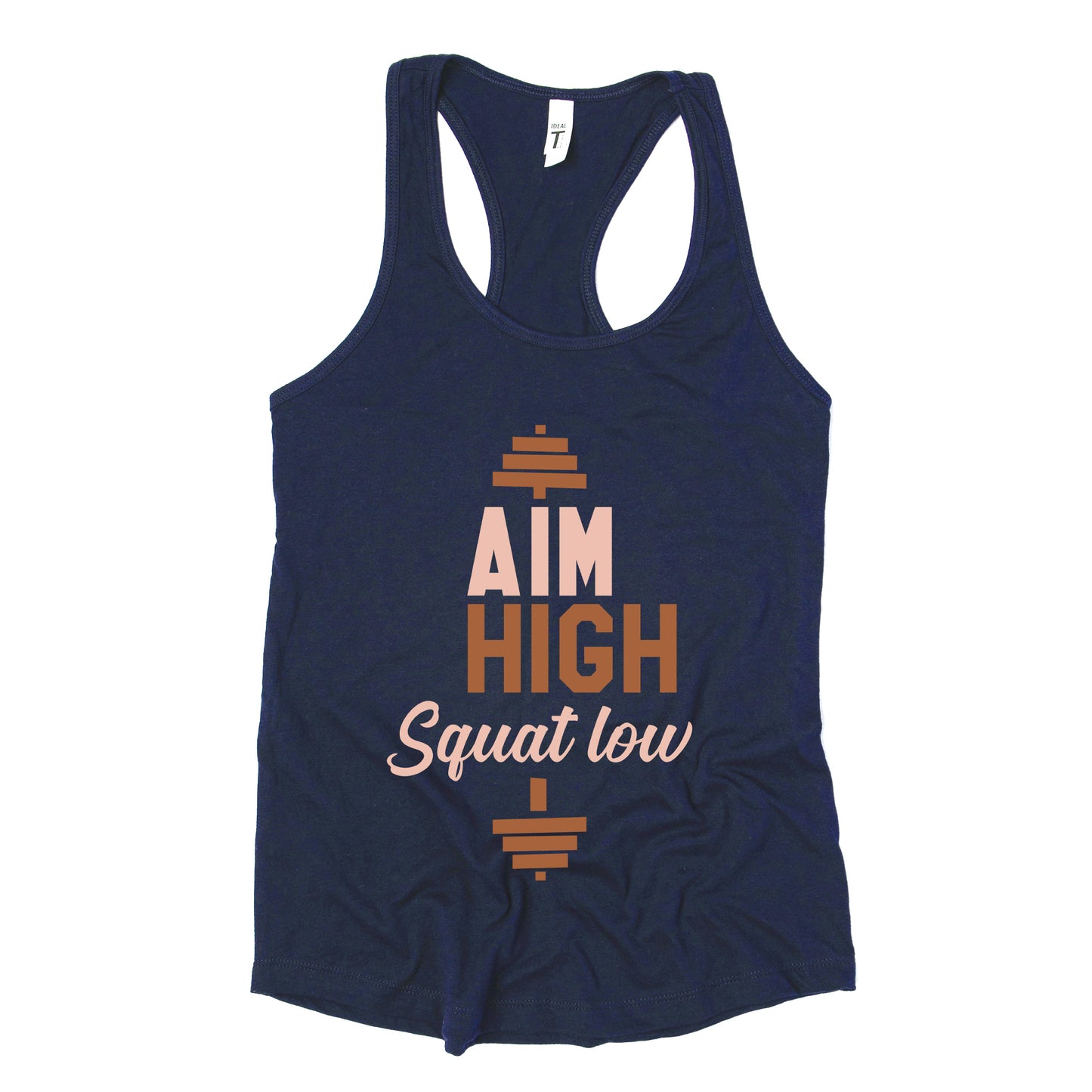 Aim High Squat Low | Racerback Tank