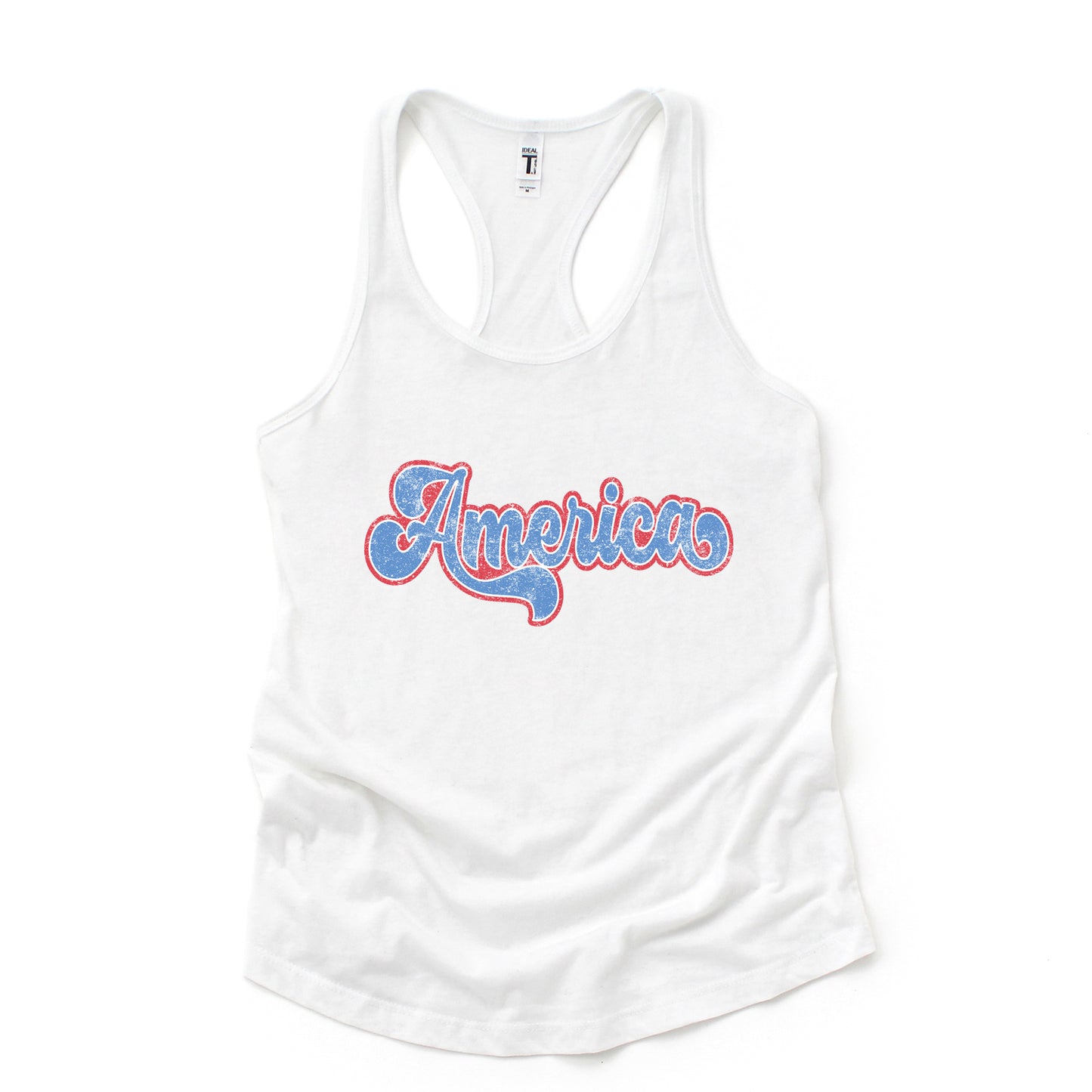 Grunge America Cursive | Racerback Tank