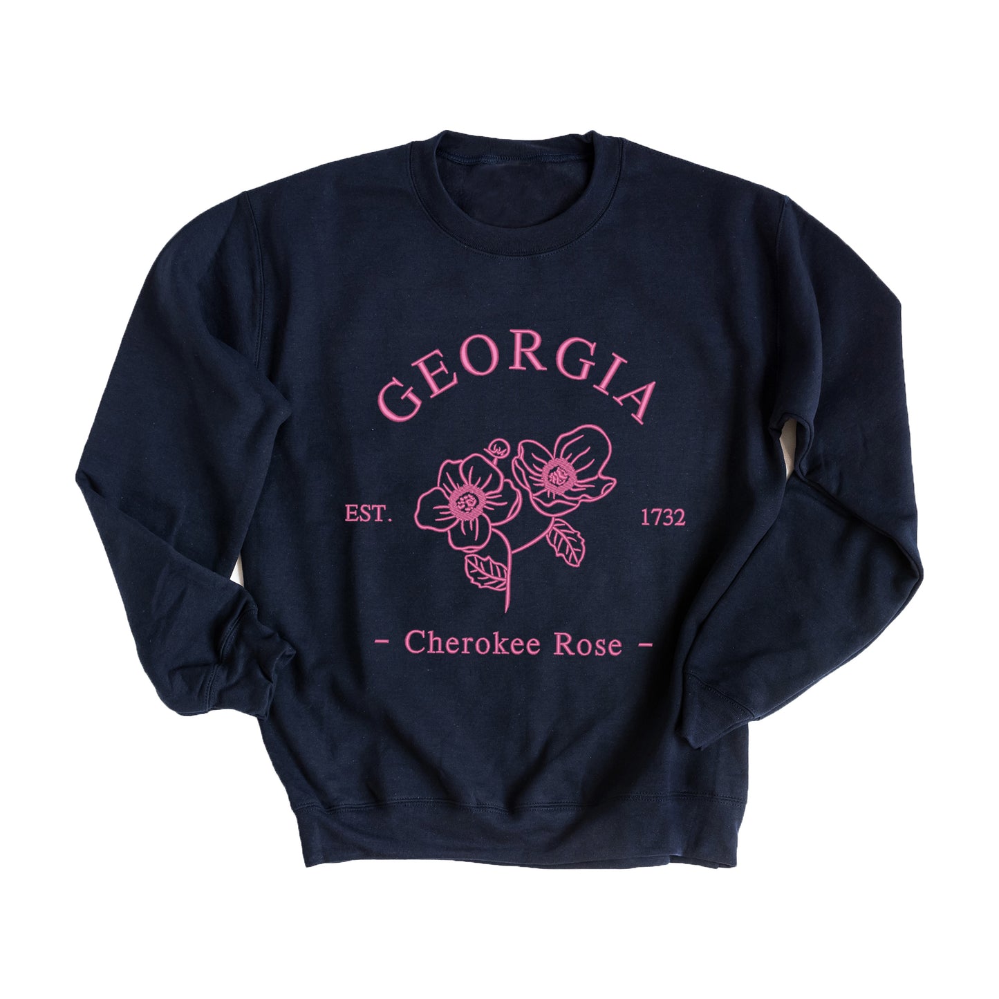 Embroidered Georgia Cherokee Rose | Sweatshirt