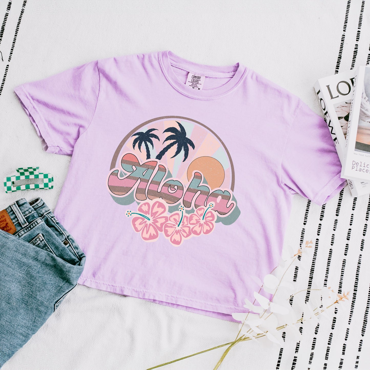 Retro Aloha | Relaxed Fit Cropped Tee