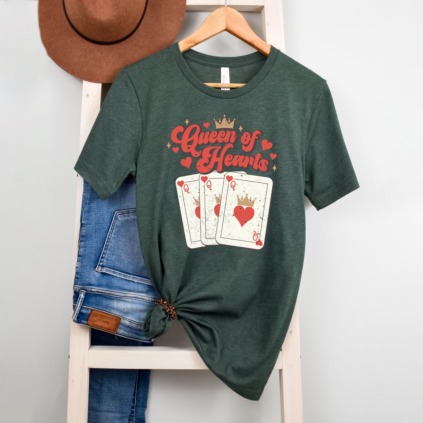 Queen of Hearts Cards | Short Sleeve Crew Neck