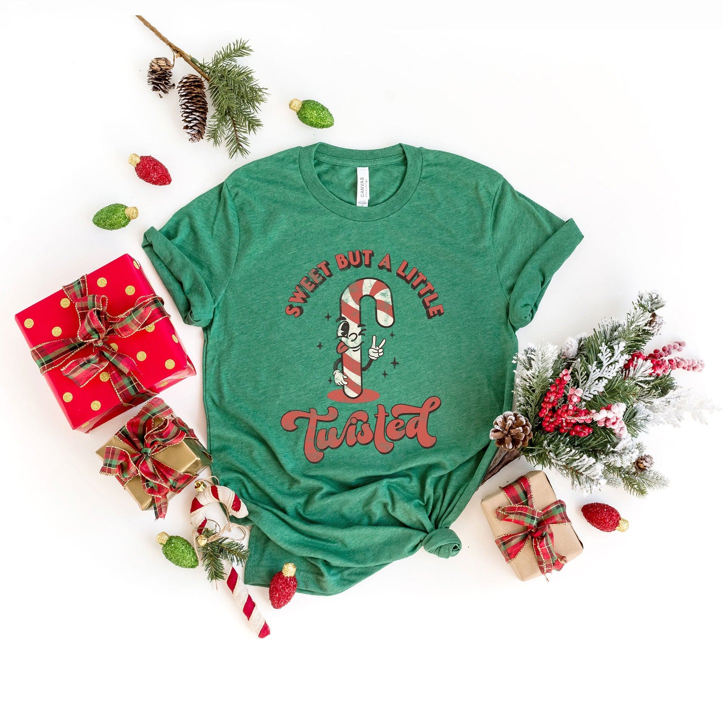 A Little Twisted Candy Cane | Short Sleeve Crewneck