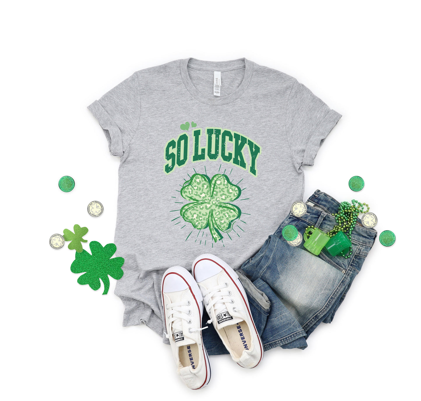 So Lucky Cheetah Shamrock | Short Sleeve Graphic Tee