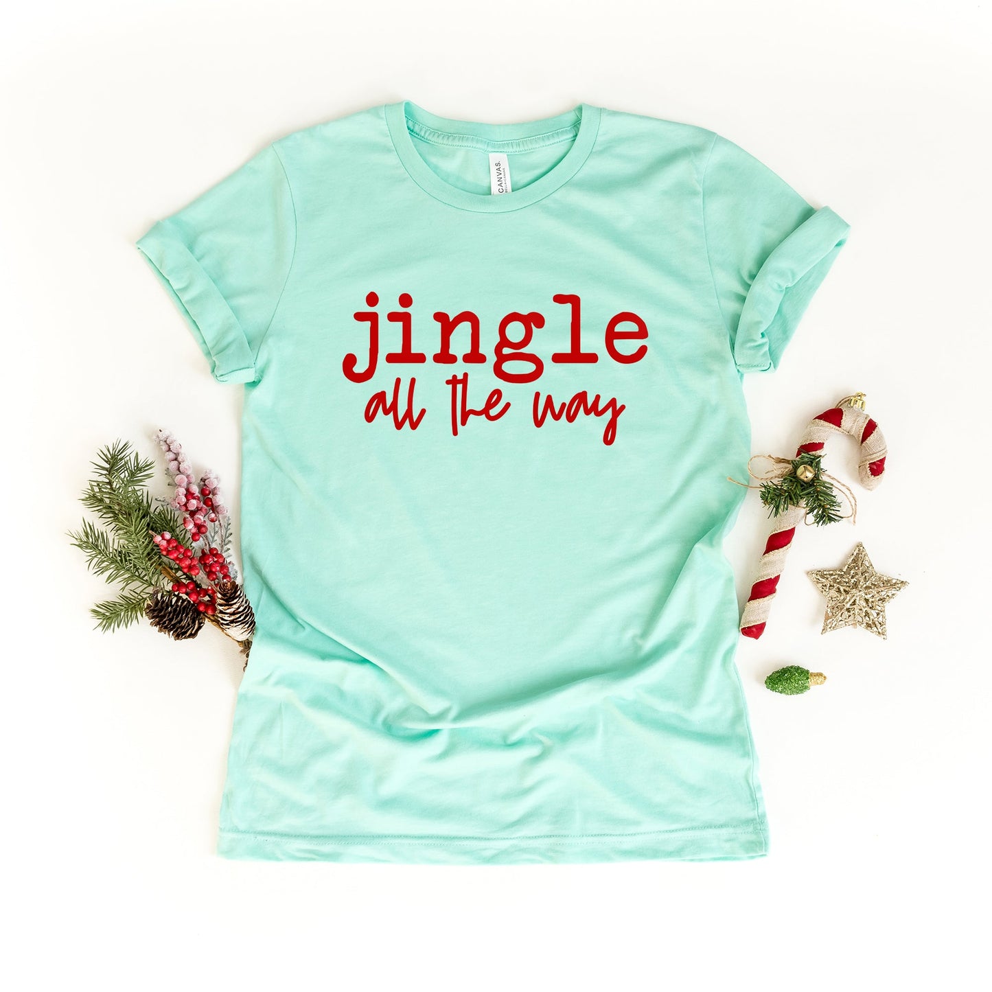 Jingle All The Way Puff Print | Short Sleeve Graphic Tee