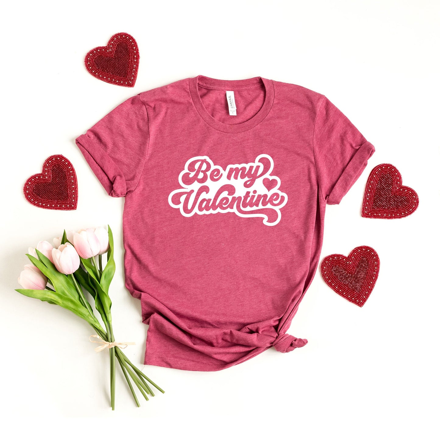 Be My Valentine Retro | Short Sleeve Crew Neck