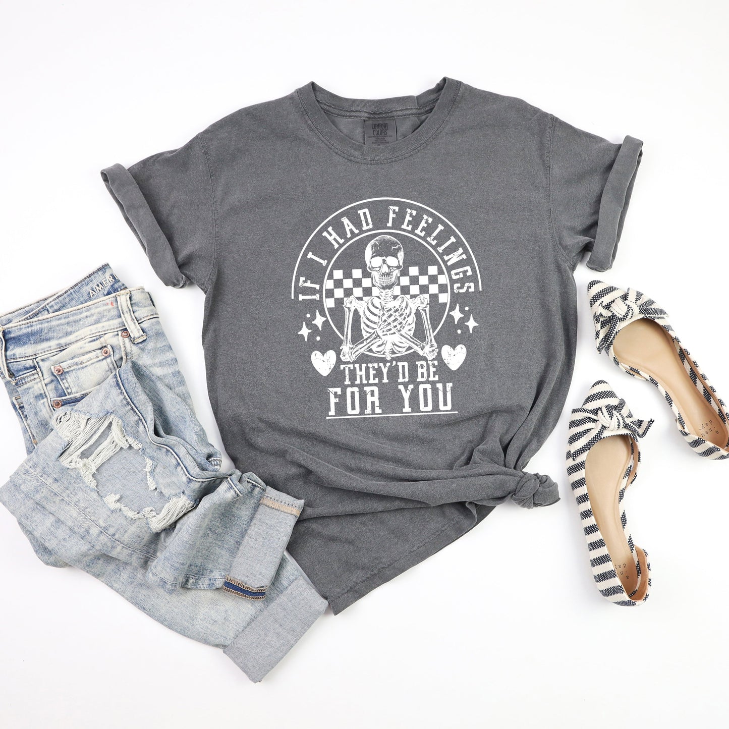 Valentine Feelings Skeleton | Garment Dyed Tee