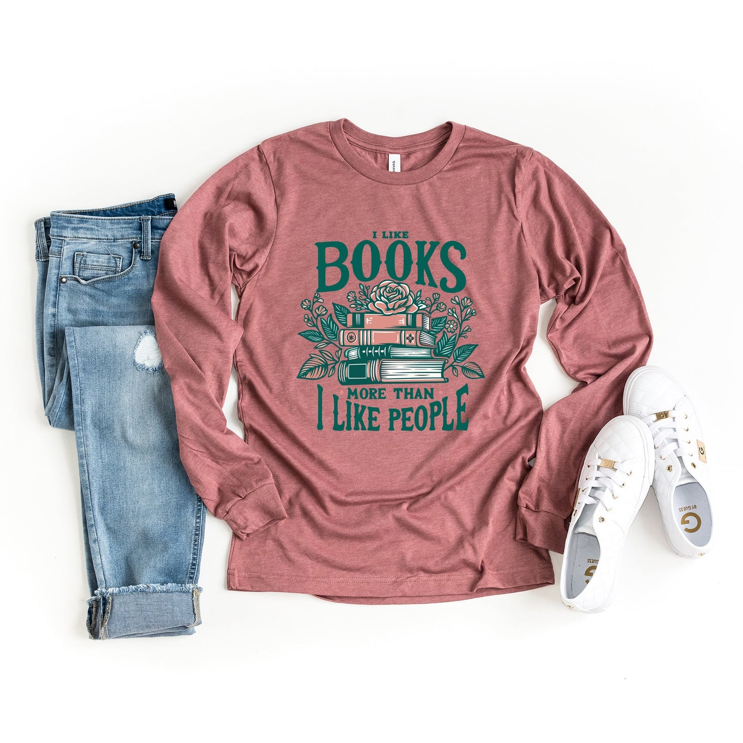 I Like Books More Than People | Long Sleeve Crew Neck