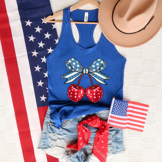 Coquette Patriotic Cherries | Racerback Tank