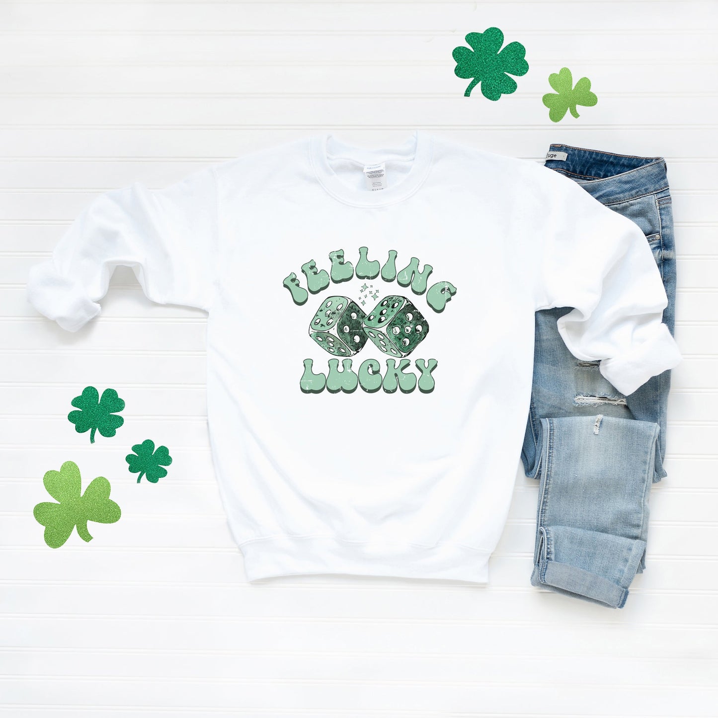 Green Dice Feeling Lucky | Sweatshirt