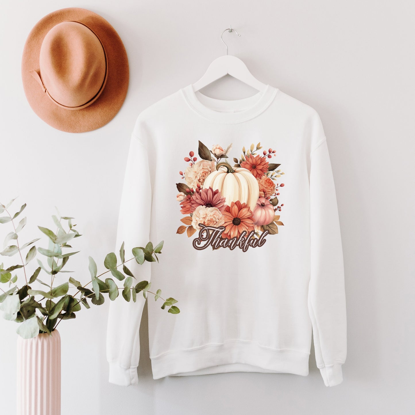 Thankful Pumpkin Floral | Sweatshirt