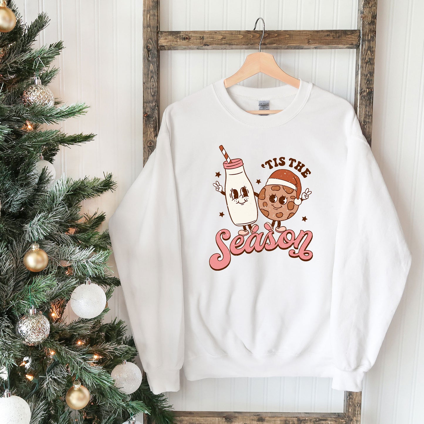 Tis The Season Milk And Cookie | Sweatshirt