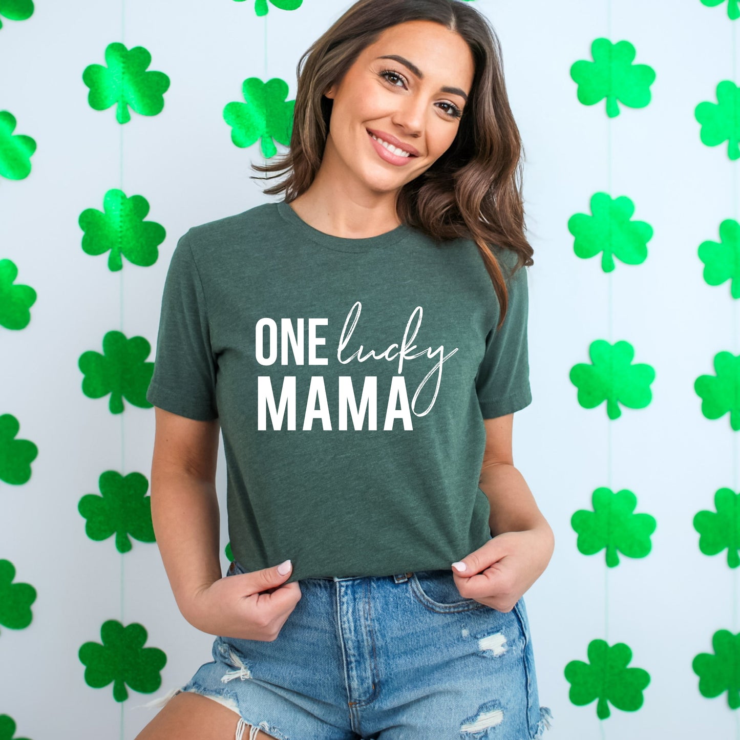 One Lucky Mama | Short Sleeve Graphic Tee