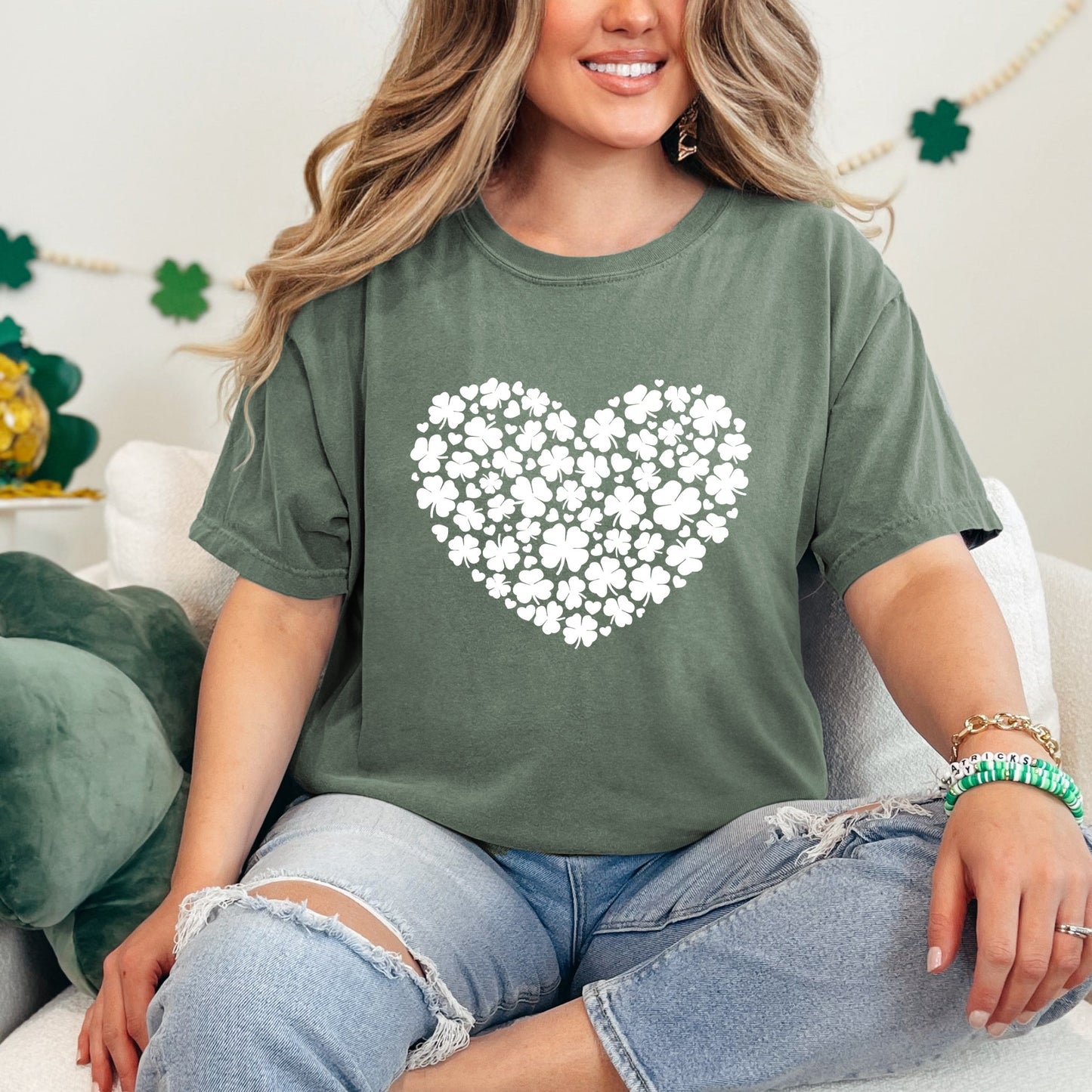 Shamrock Heart | Garment Dyed Tee