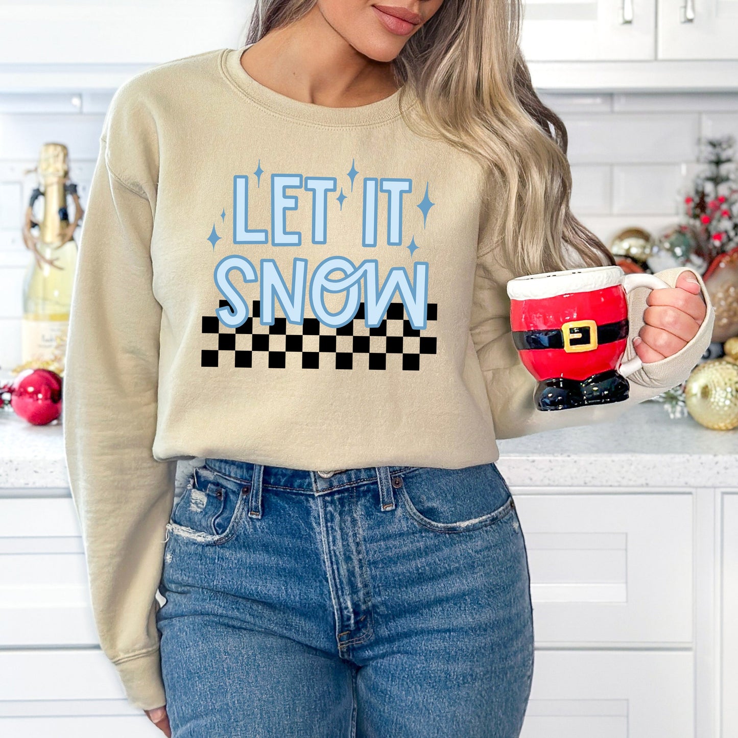 Let It Snow Checkered  | Sweatshirt