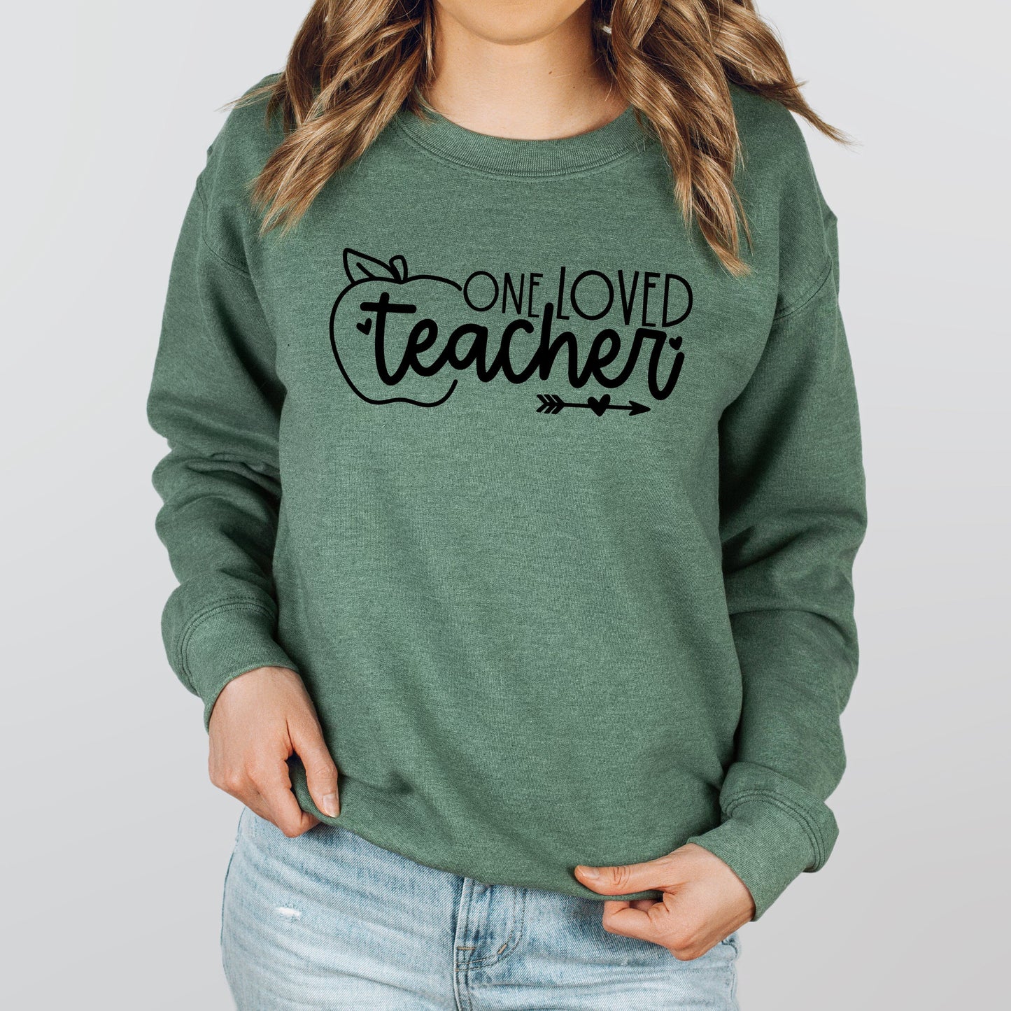 One Loved Teacher Apple | Sweatshirt