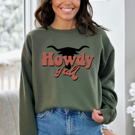 Howdy Y'all Bull | Sweatshirt