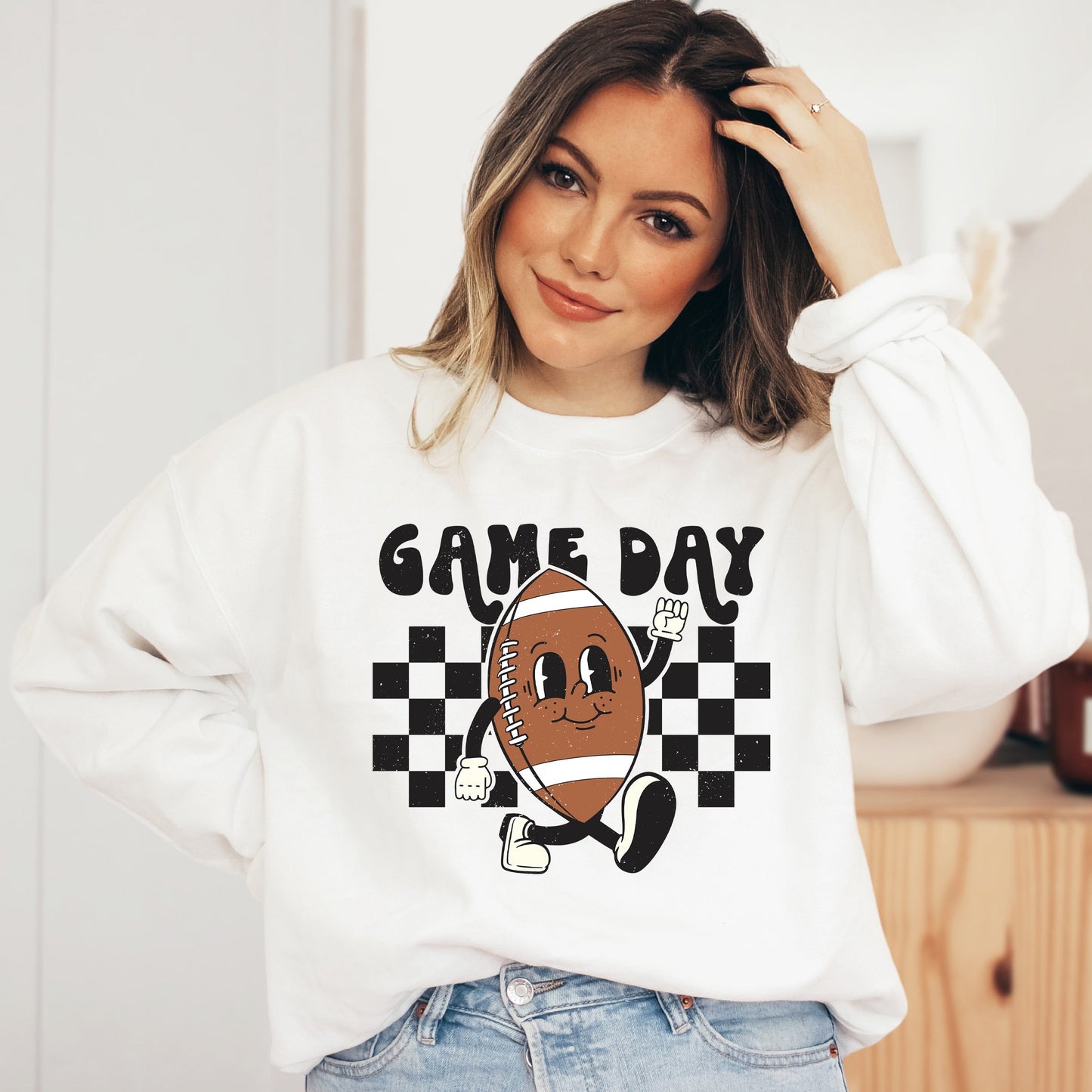 Football Game Day Checkered | Sweatshirt