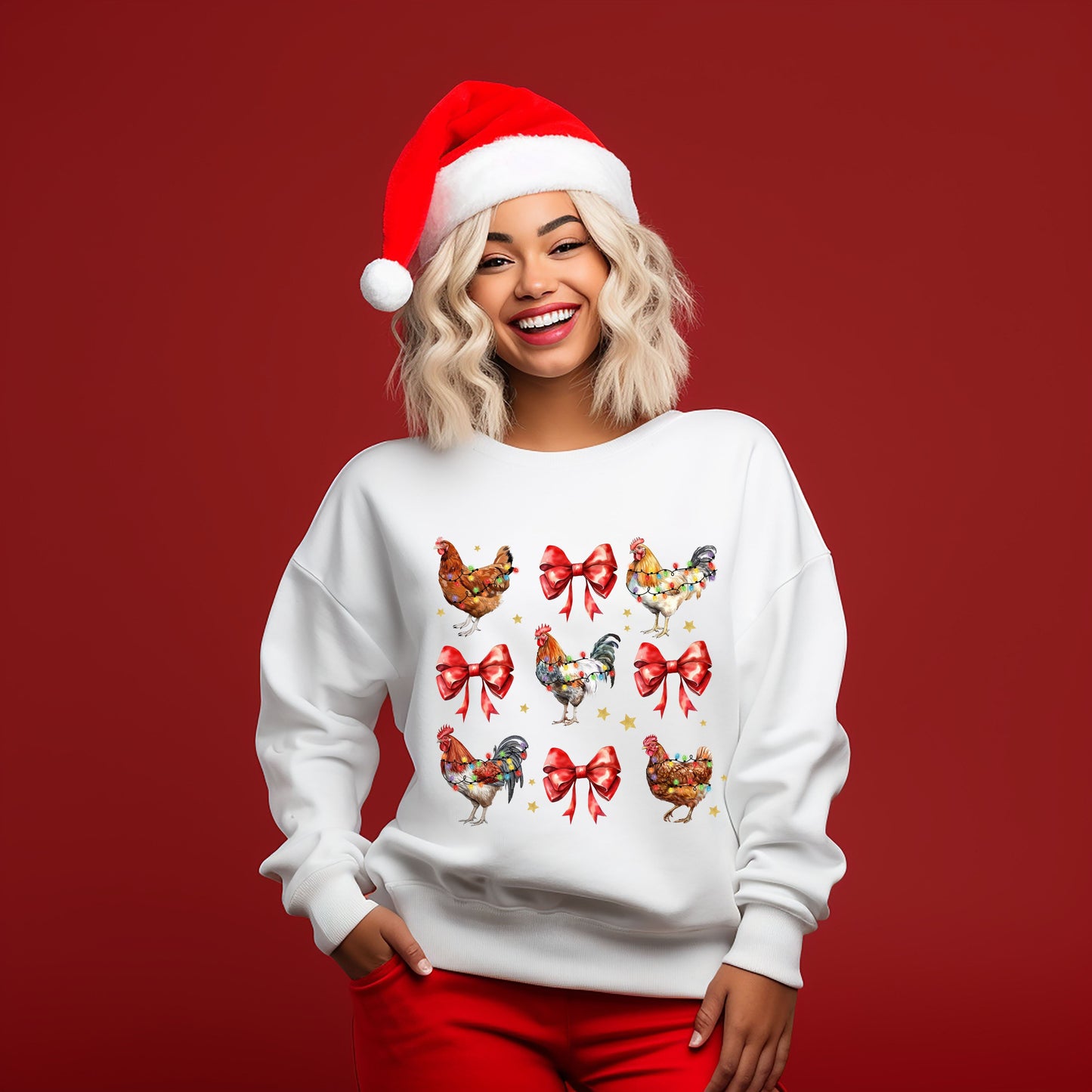 Coquette Christmas Chicken | Sweatshirt