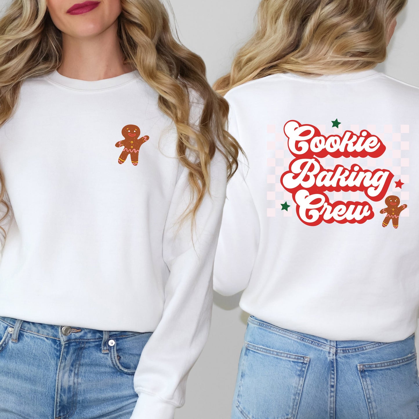 Cooking Baking Crew Checkered | Front & Back Sweatshirt