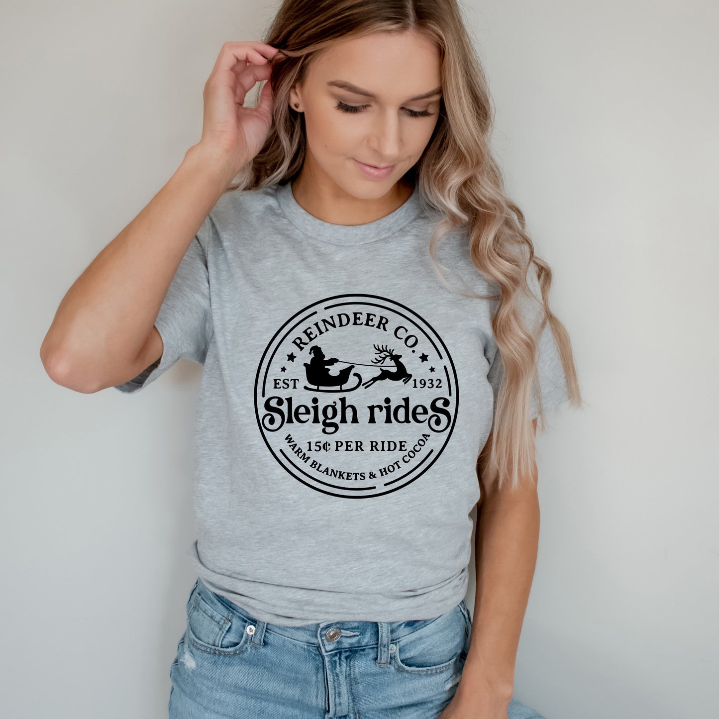 Reindeer Co. Sleigh Rides | Short Sleeve Crew Neck