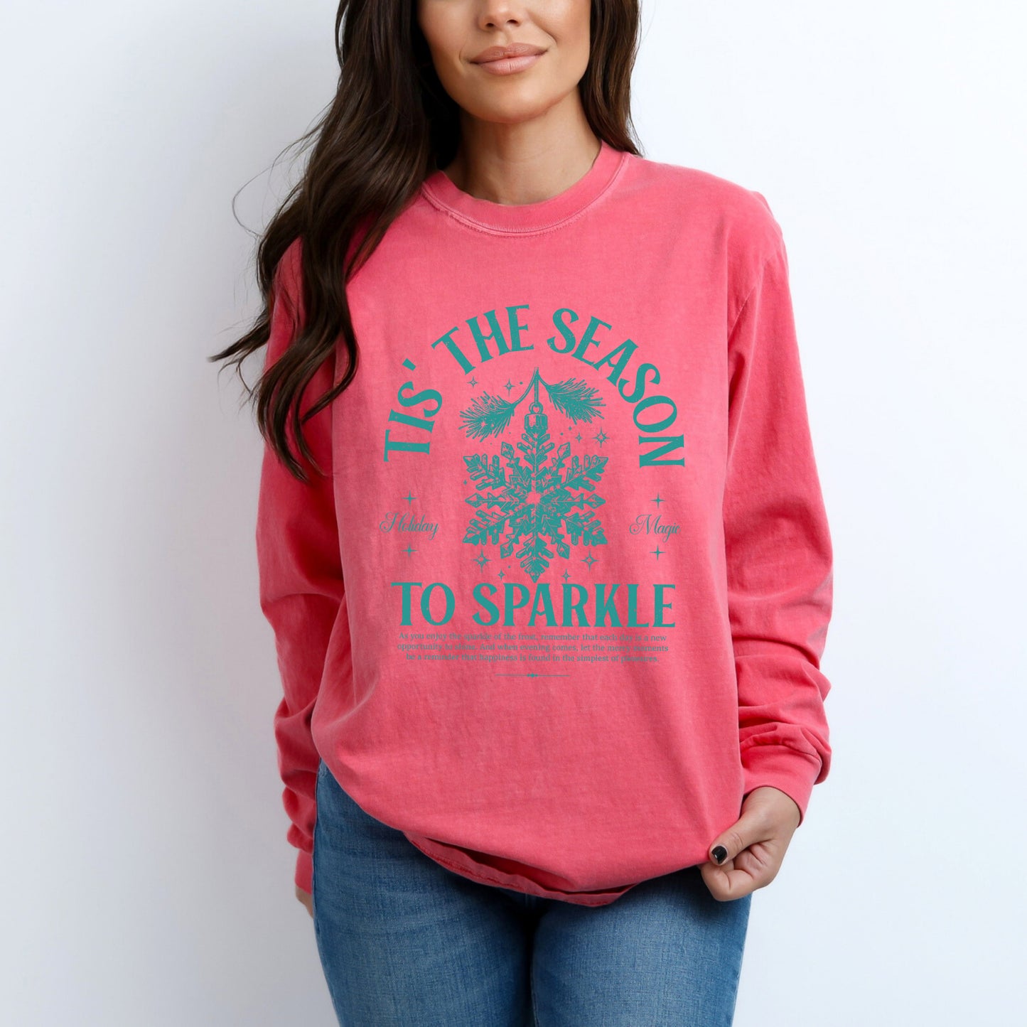 Season To Sparkle | Garment Dyed Long Sleeve