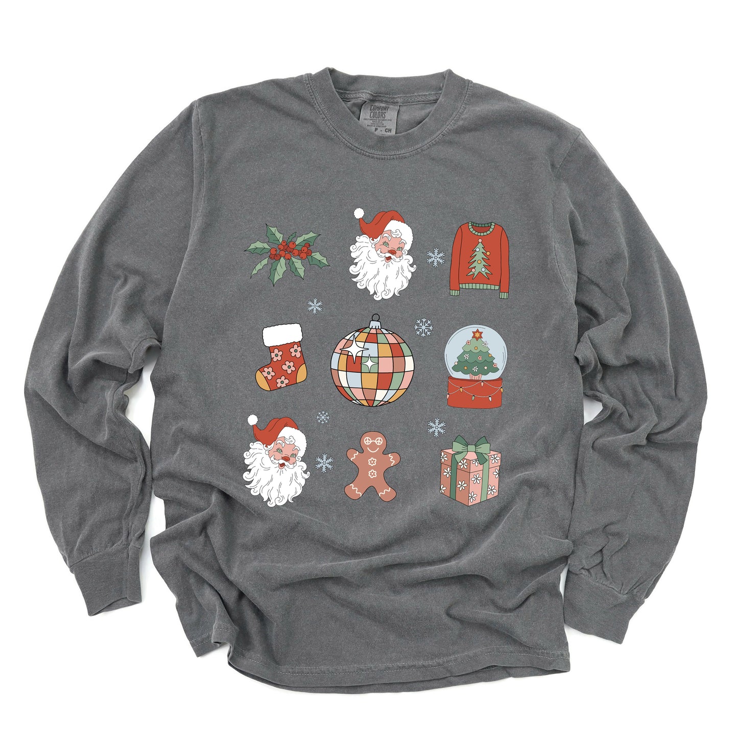 Christmas Collage | Garment Dyed Long Sleeve