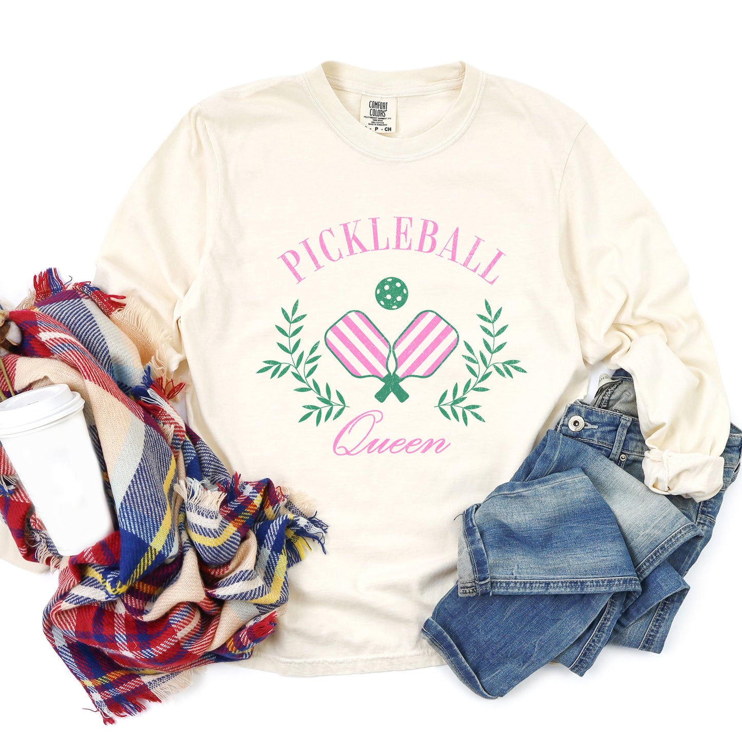 Pickleball Queen | Garment Dyed Long Sleeve
