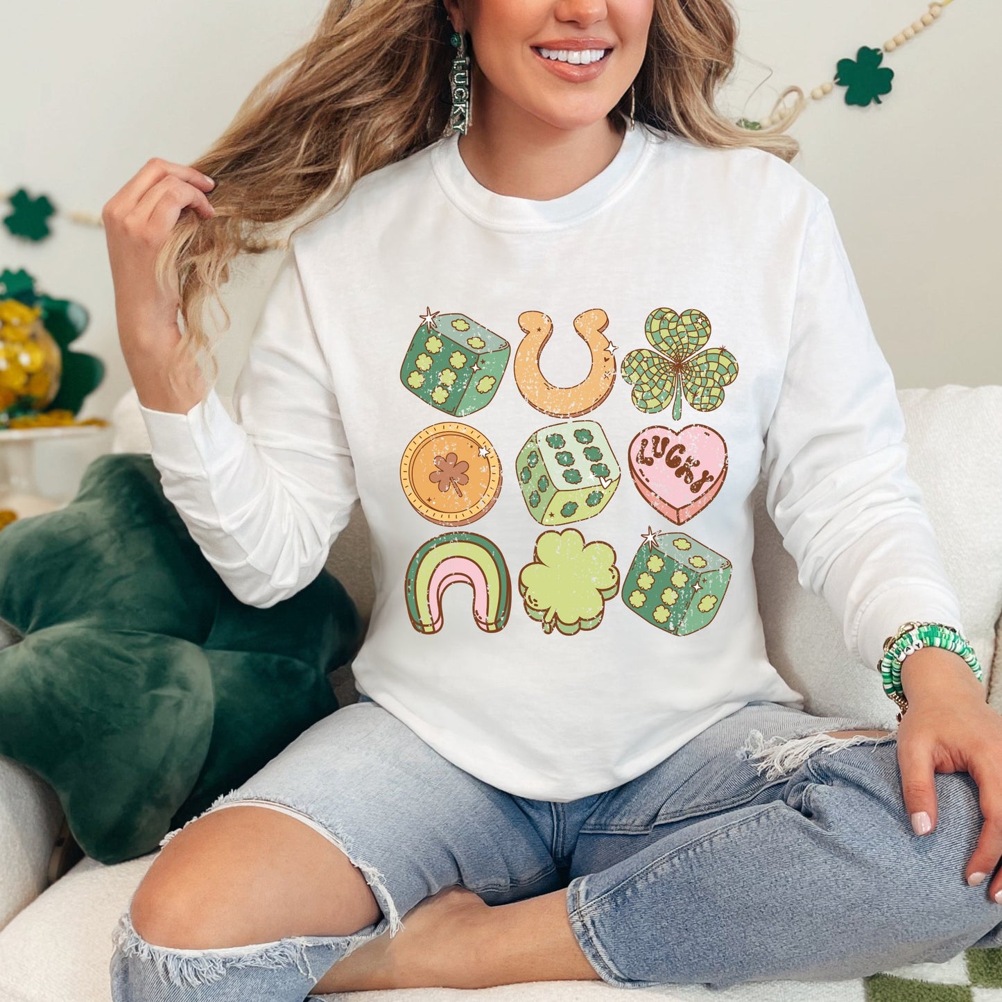 St. Patrick's Charm Chart | Garment Dyed Long Sleeve