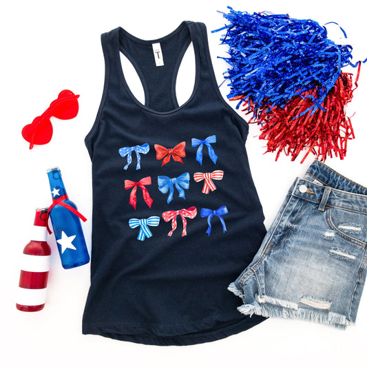 Patriotic Coquette Bow Chart | Racerback Tank