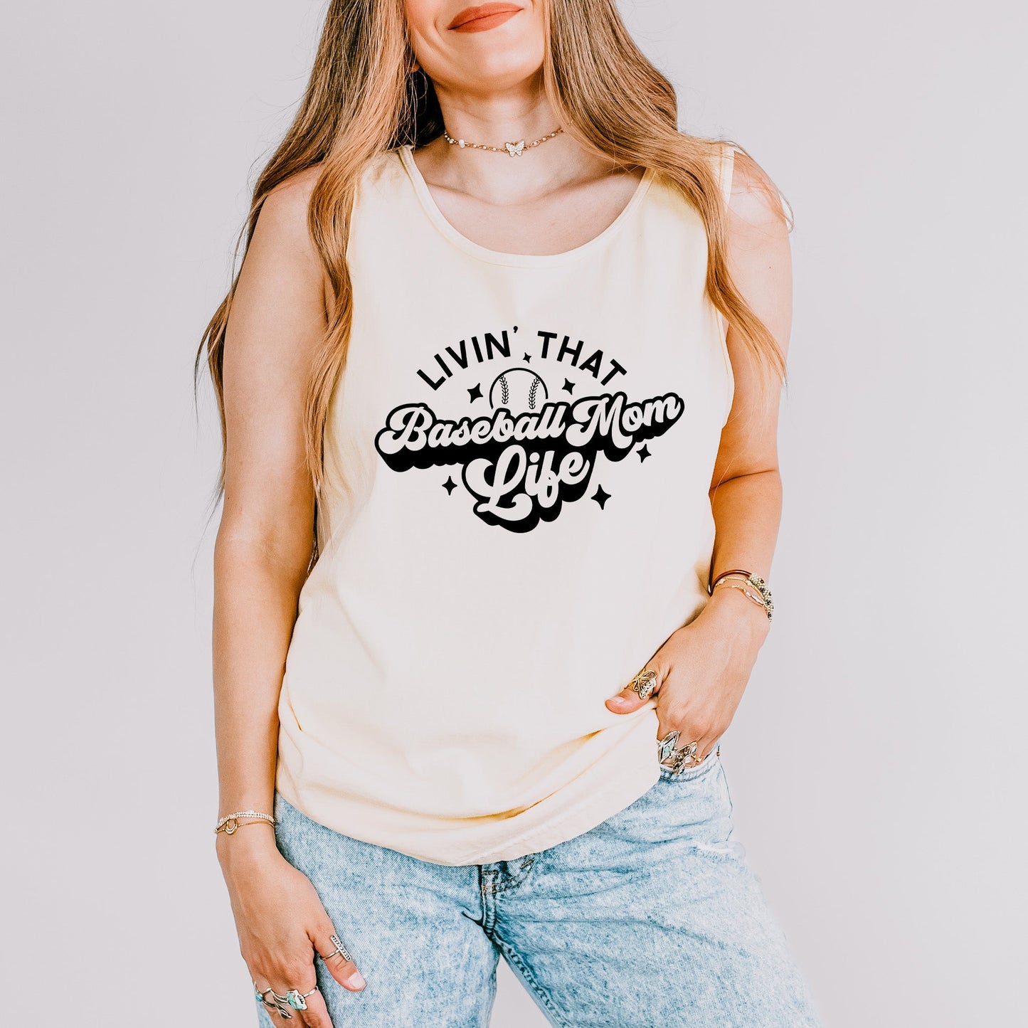 Baseball Mom Life | Garment Dyed Tank