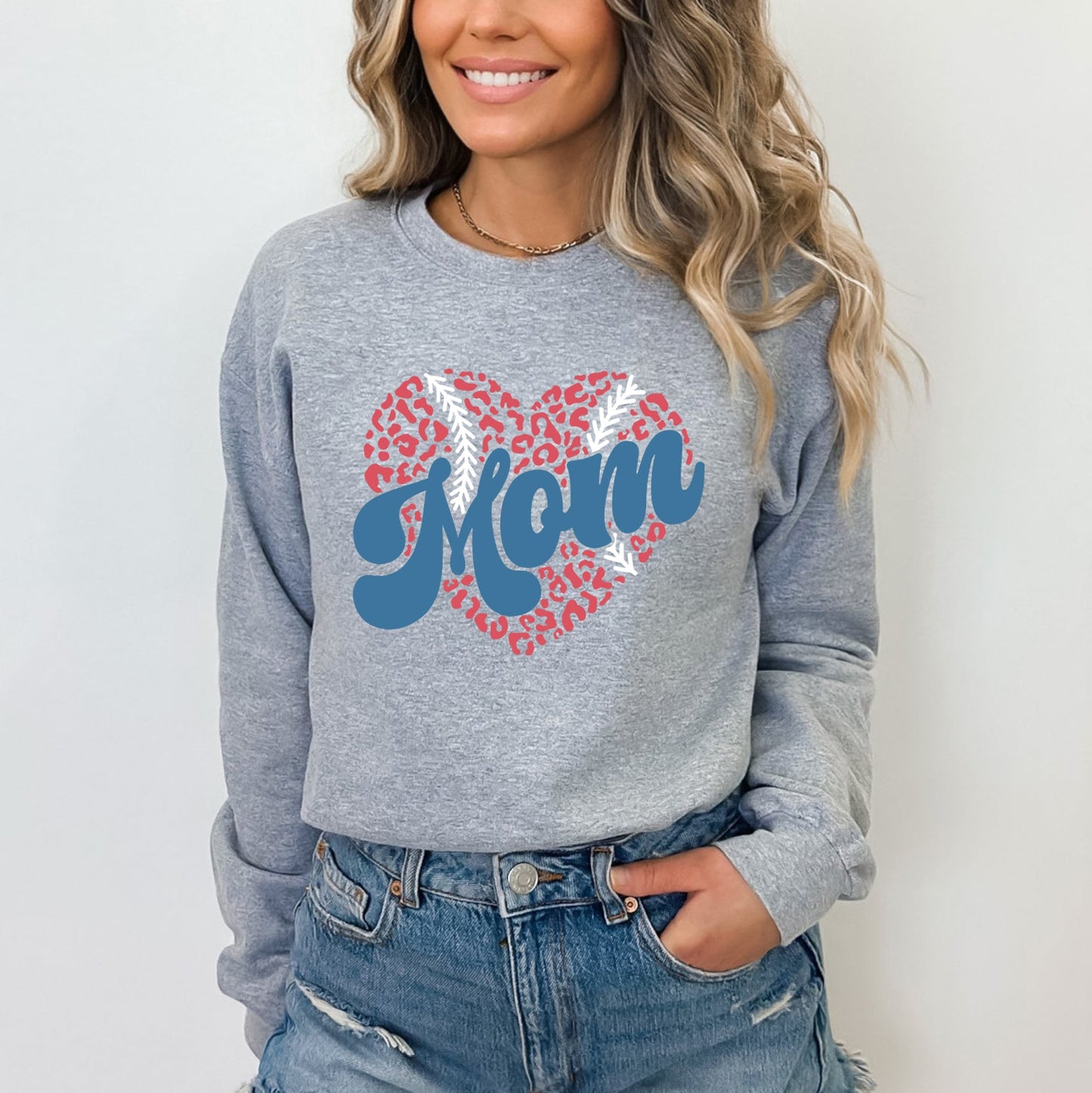 Baseball Mom Heart | Sweatshirt