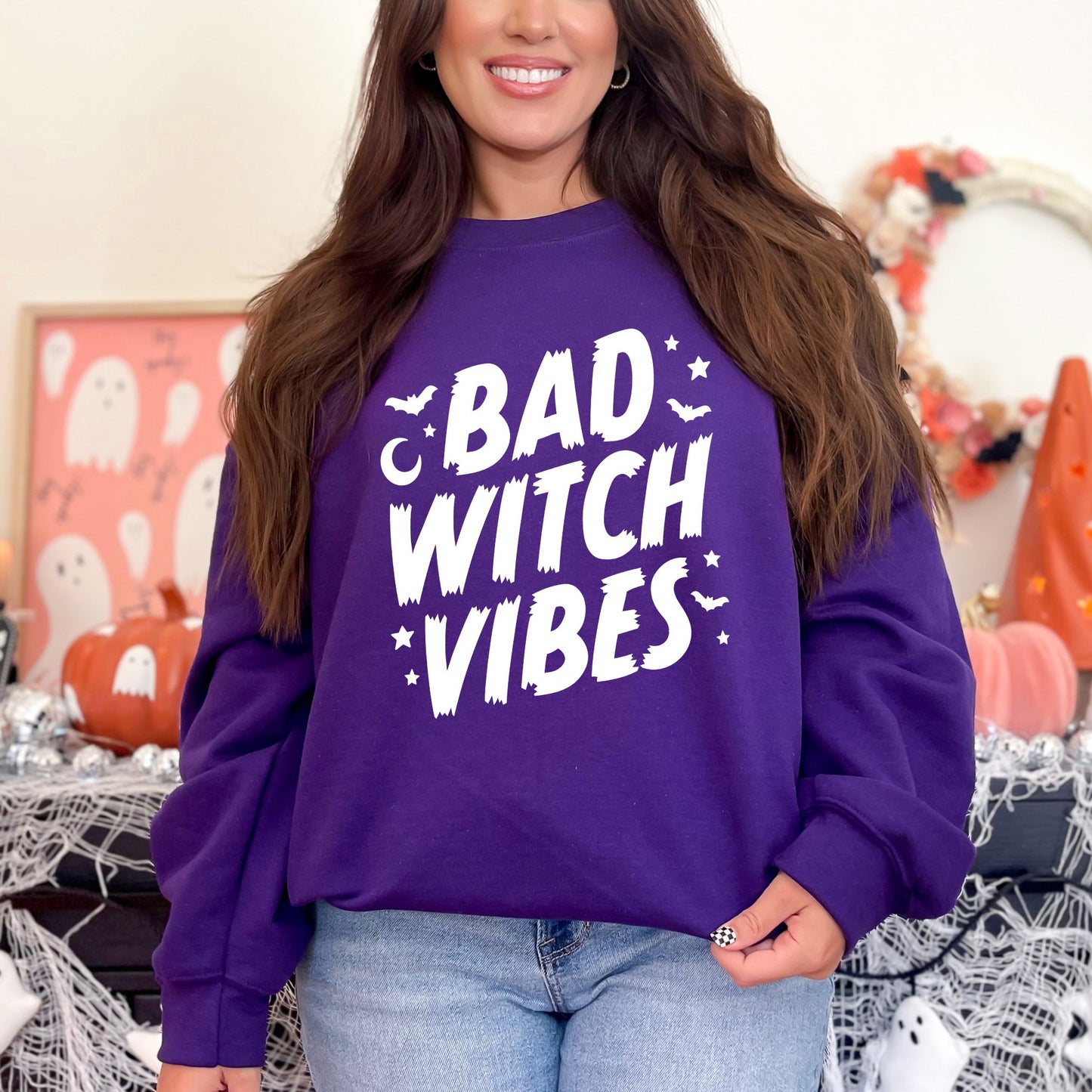 Bad W Vibes Moon | Sweatshirt