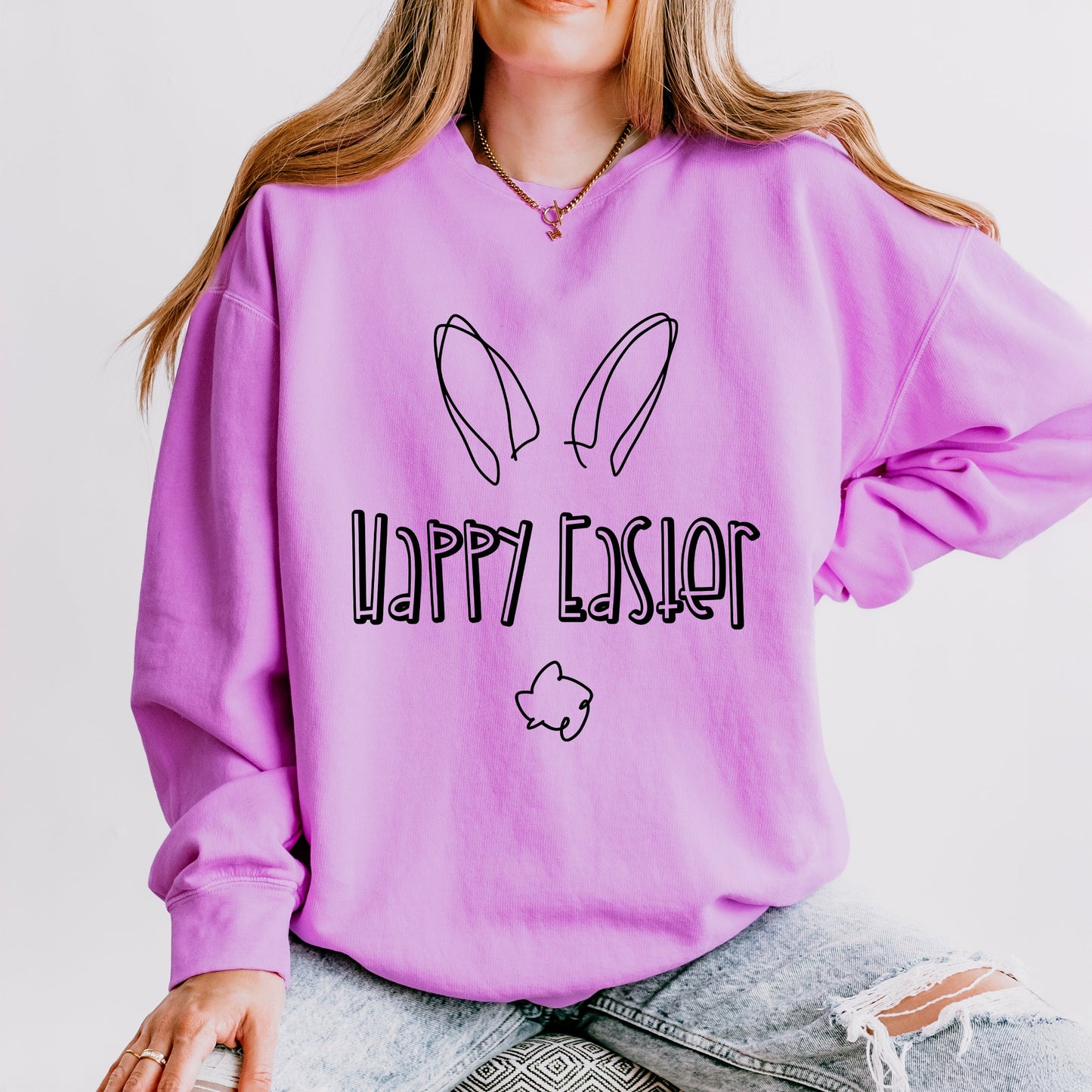 Happy Easter | Lightweight Garment Dyed Sweatshirt