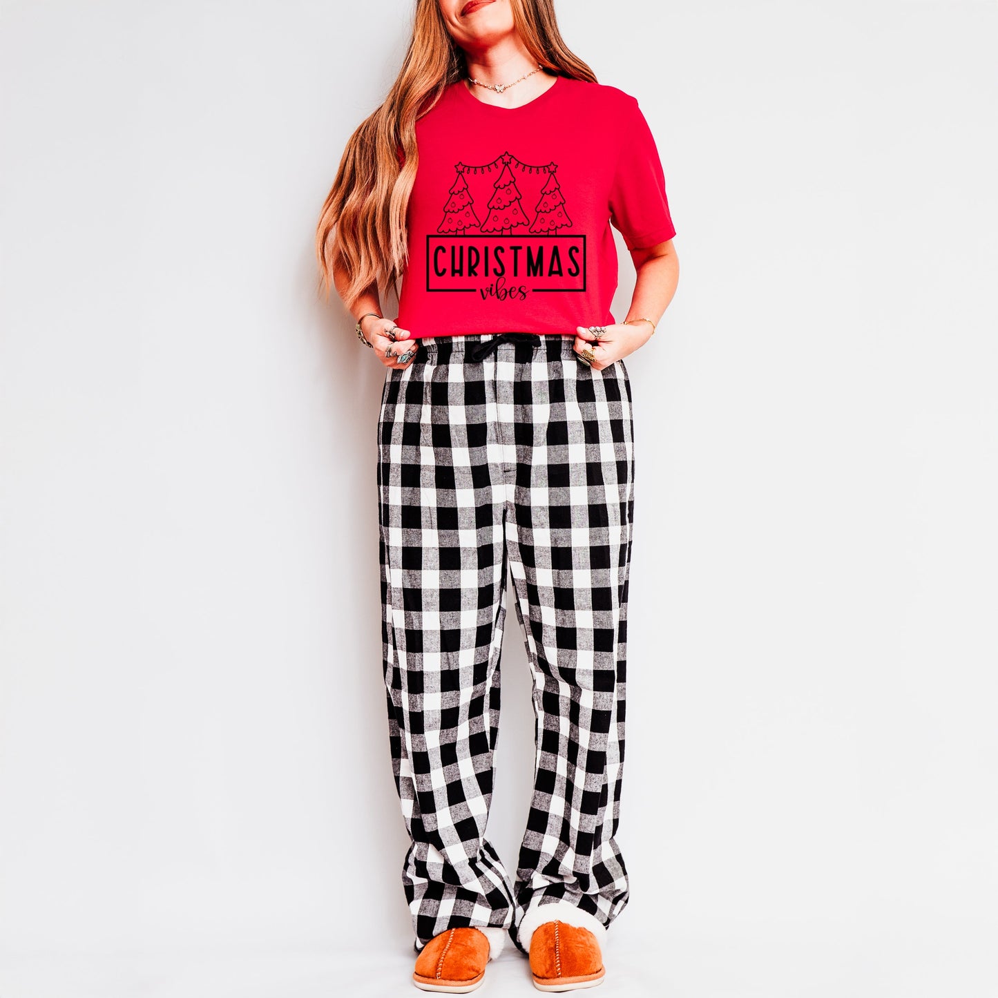 Christmas Vibes  | Plaid Pajama Set