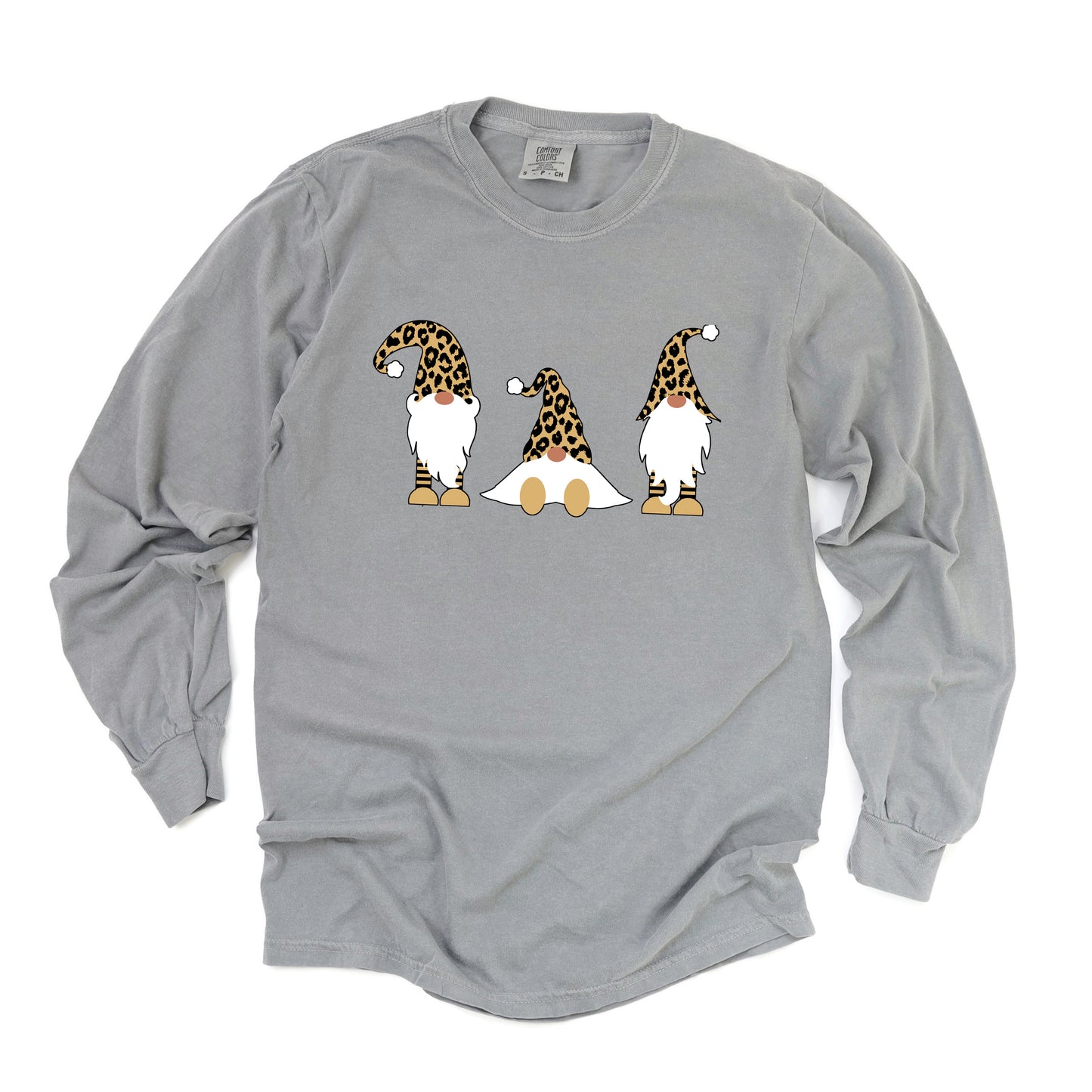 Leopard Gnomes | Garment Dyed Long Sleeve