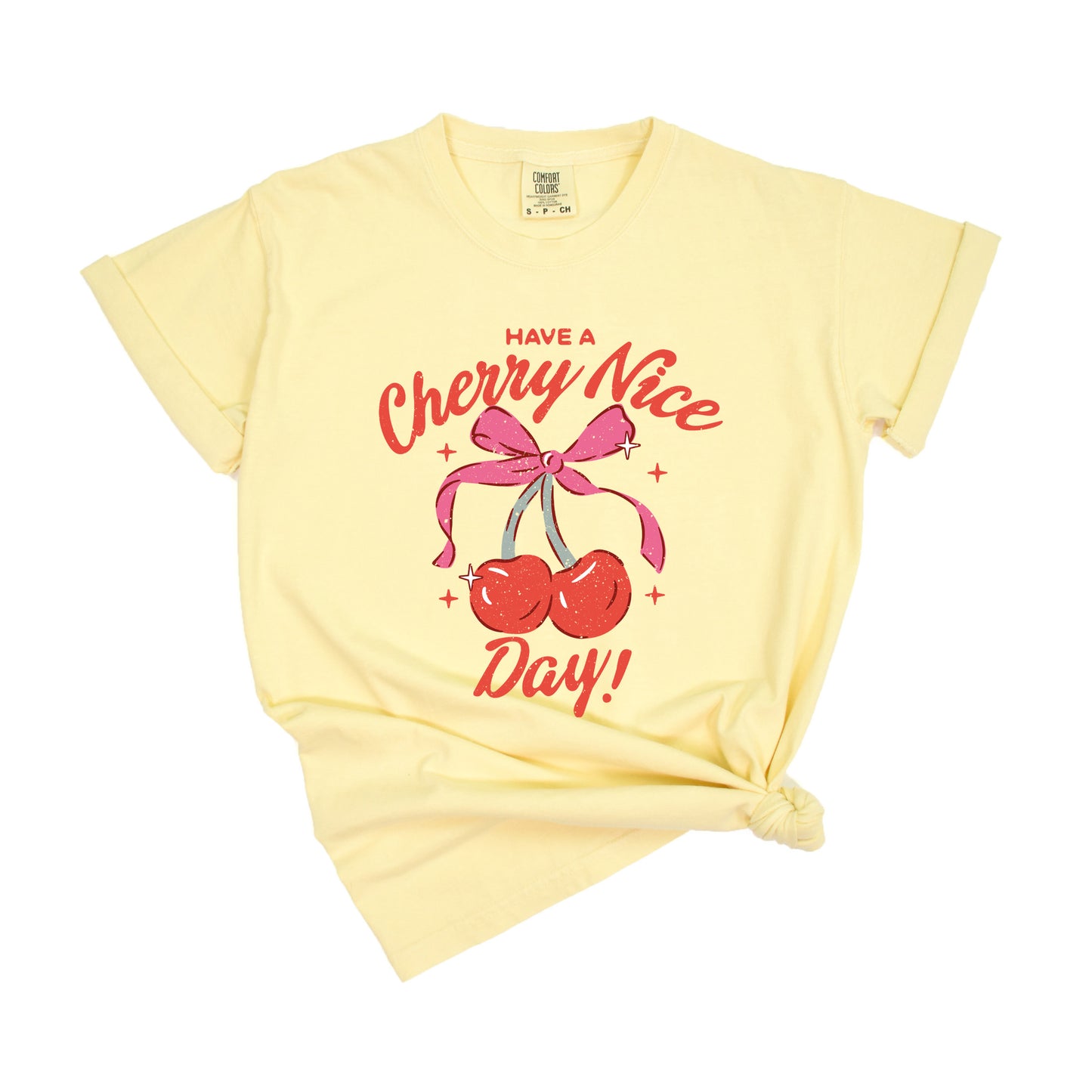 Coquette Cherry Nice Day | Garment Dyed Tee