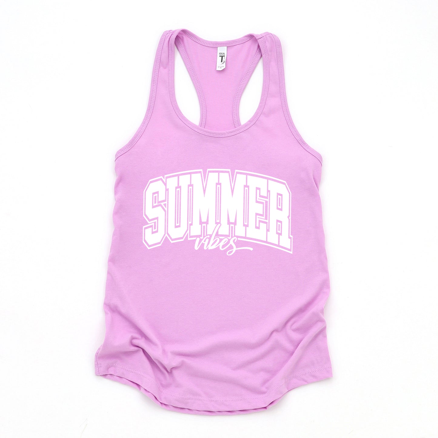 Varsity Summer Vibes Cursive | Racerback Tank
