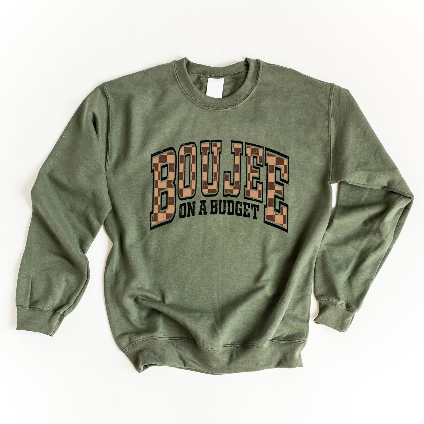Boujee On A Budget Checkered | Sweatshirt