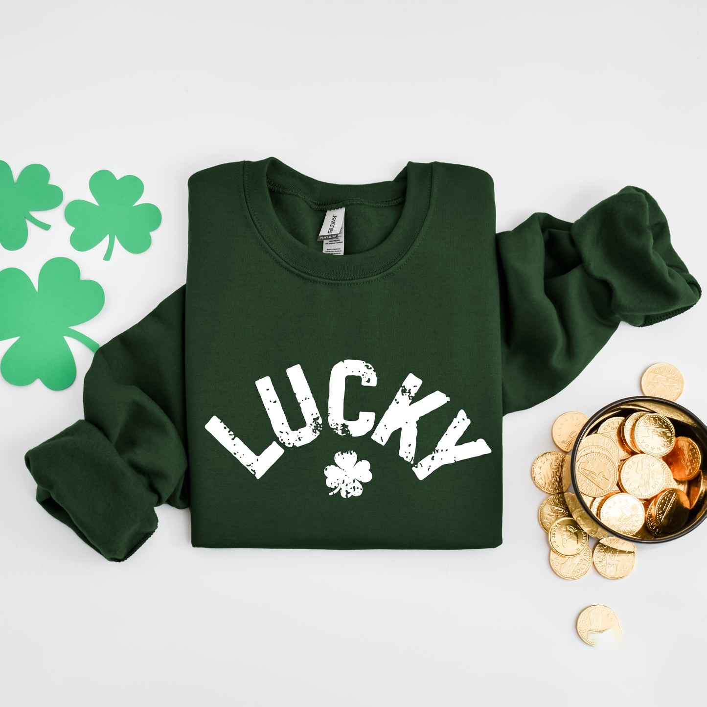Lucky Arched Distressed | Sweatshirt