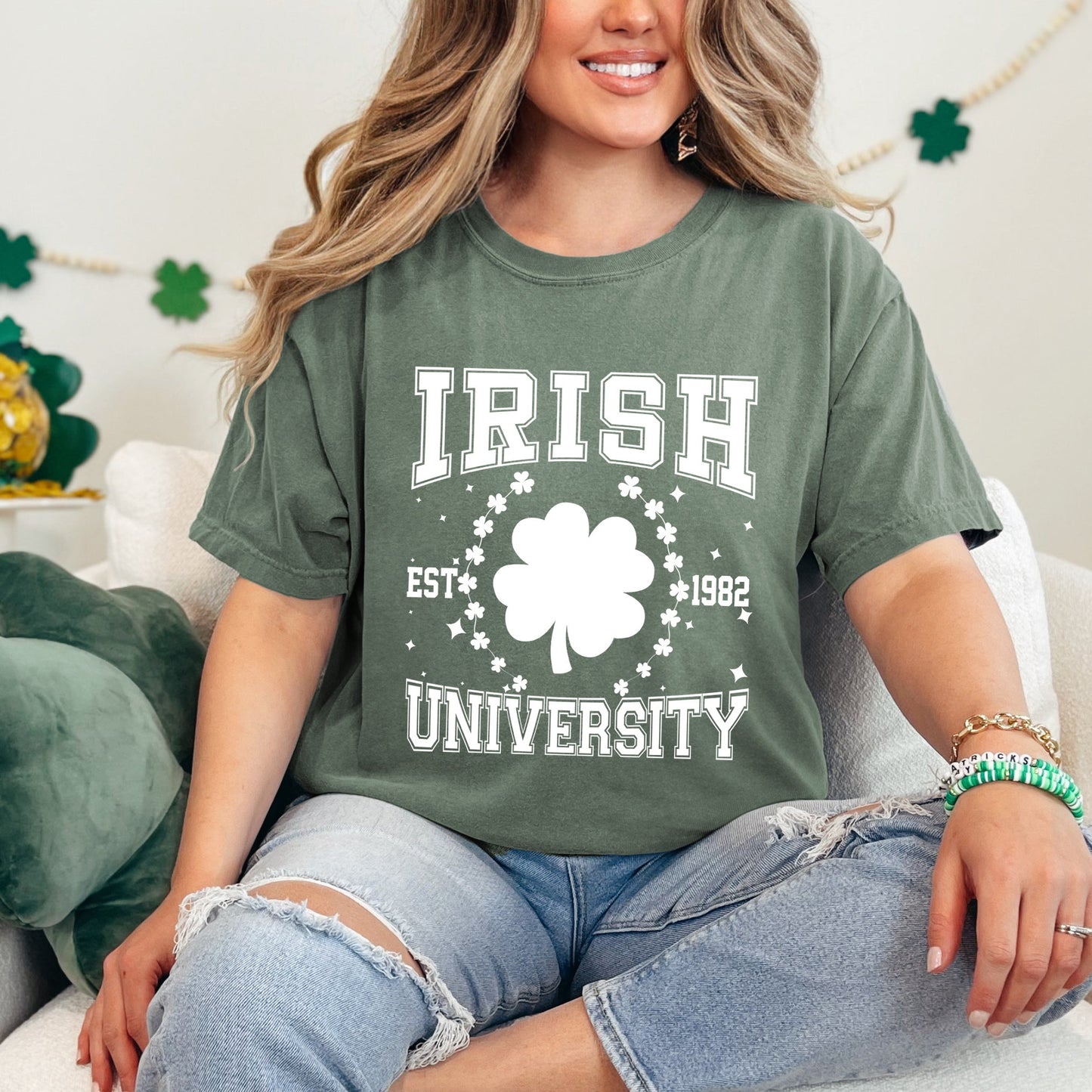Irish University Clover | Garment Dyed Tee