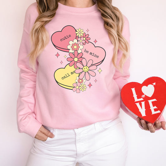 Retro Valentine Hearts | Sweatshirt